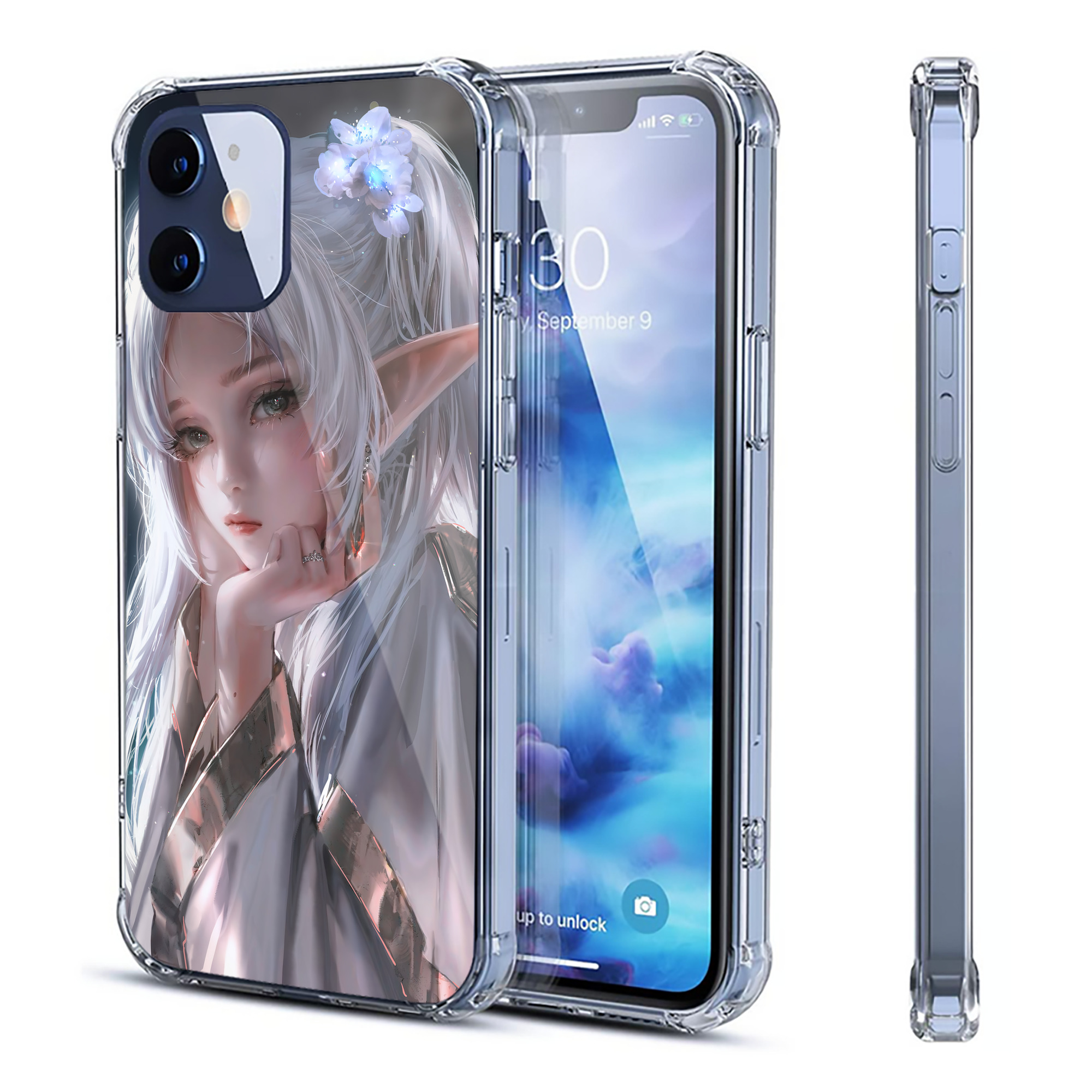 （画像用） 葬送のフリーレン Frieren 【iPhone 12シリーズ対応】透明スマホケース（クリアソフトケース）